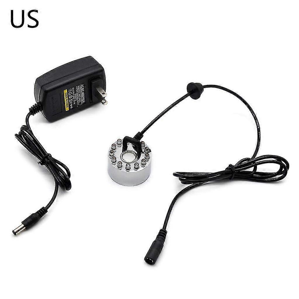 Ultrasonic Mist Maker Generator Fogger Nebulizer Water Fountain Pond 12 Led Atomizer Air Humidifier