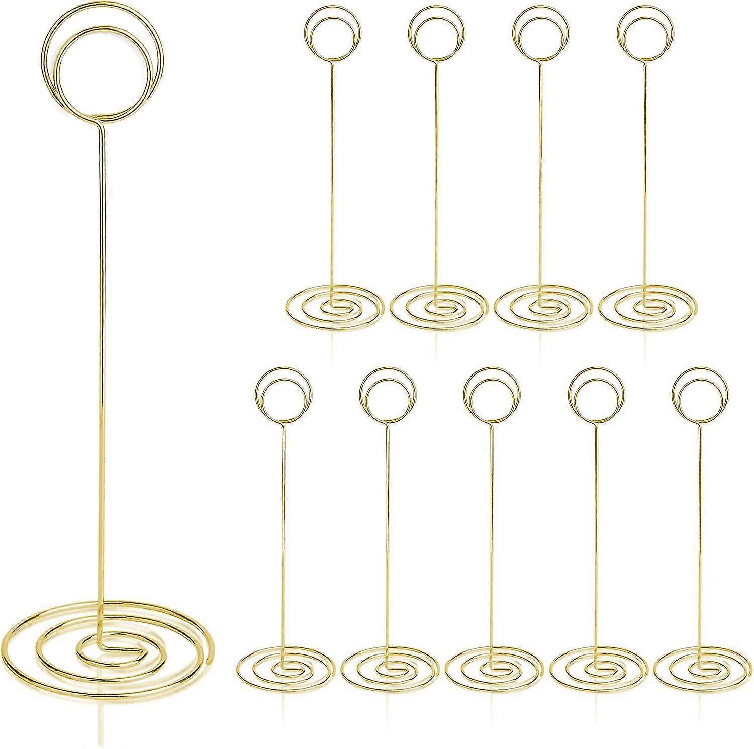 10pcs Table Number Holders - Place Card Holder(gold)