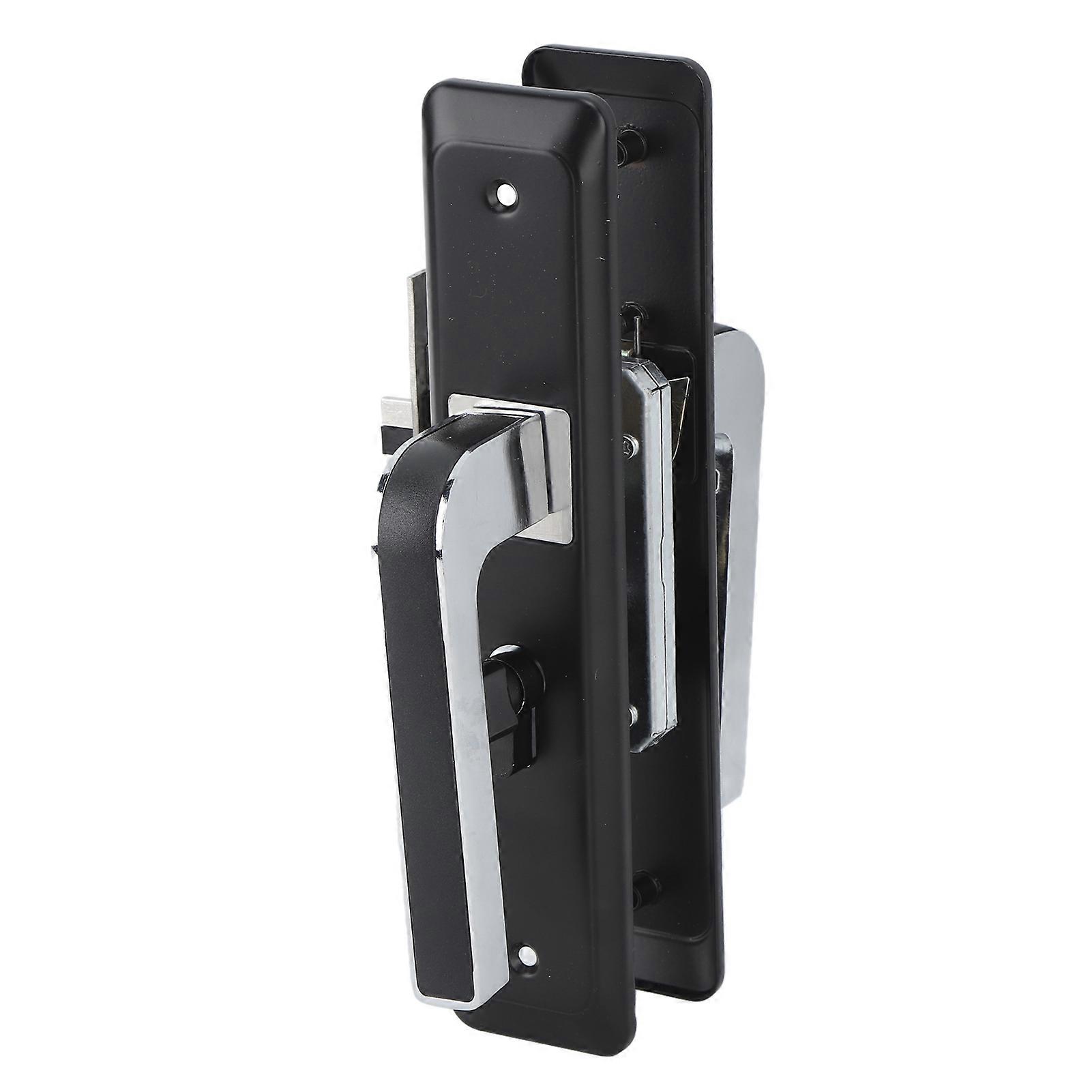 Bathroom Lever Lock Set - Black Security Door Handle for Bedroom Privacy
