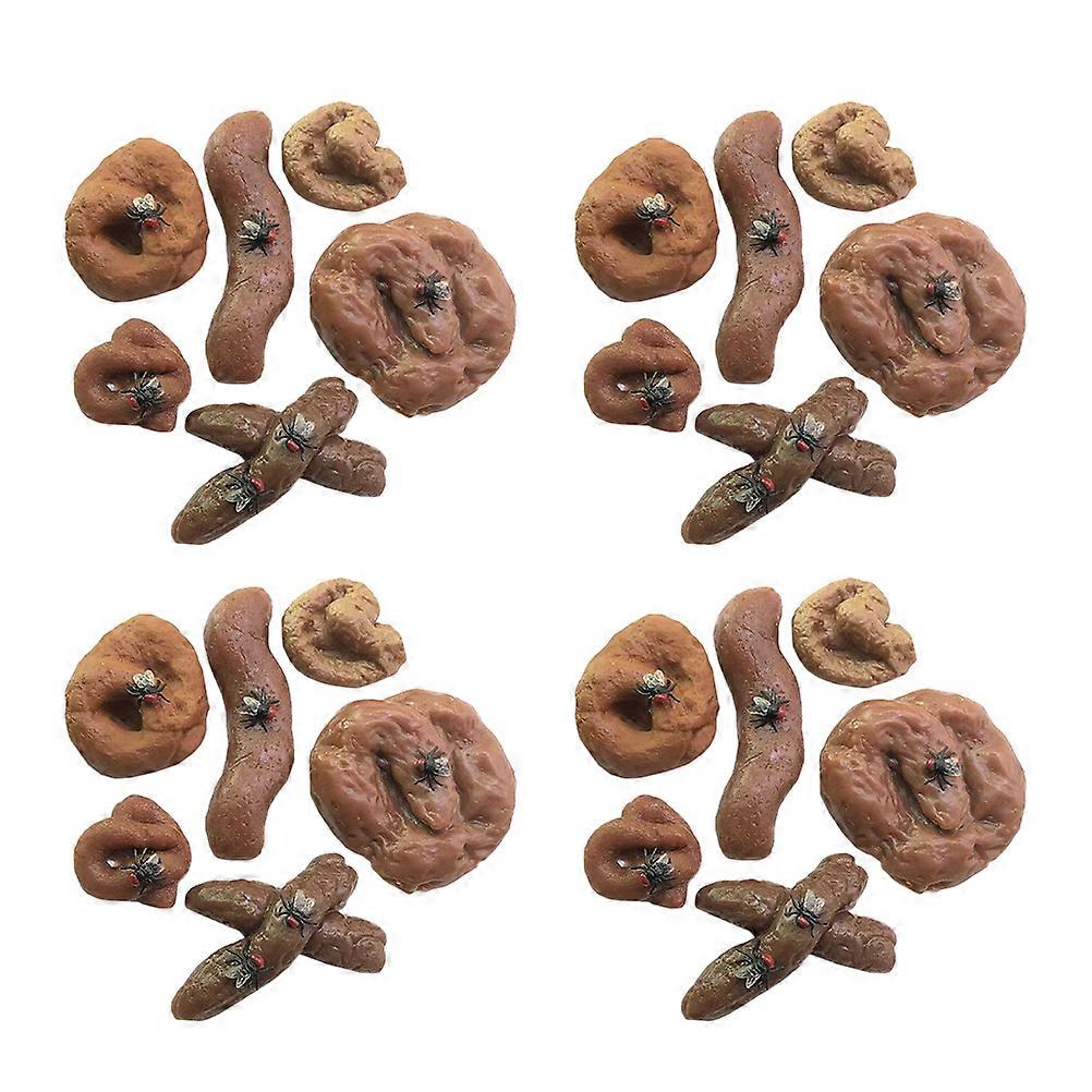24pcs Simulation Caca Jouet Réaliste Poo Jouets Poisson D'avril Accessoires Délicats