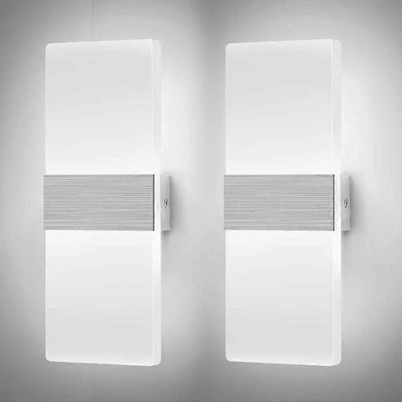 2*12W Indoor Wandleuchte Dimmbare Led Acryl Wandleuchte Modernes Design Dekoration Wandleuchte Fr Wohnzimmer Schlafzimmer Korridor Badezimmer, Kaltes