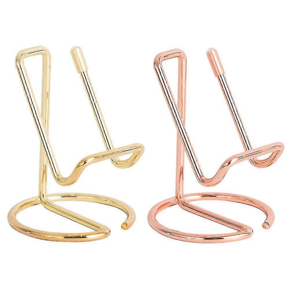 2pcs Simple Iron Tablet Stand Holder Portable Computer Phone Desktop Stand