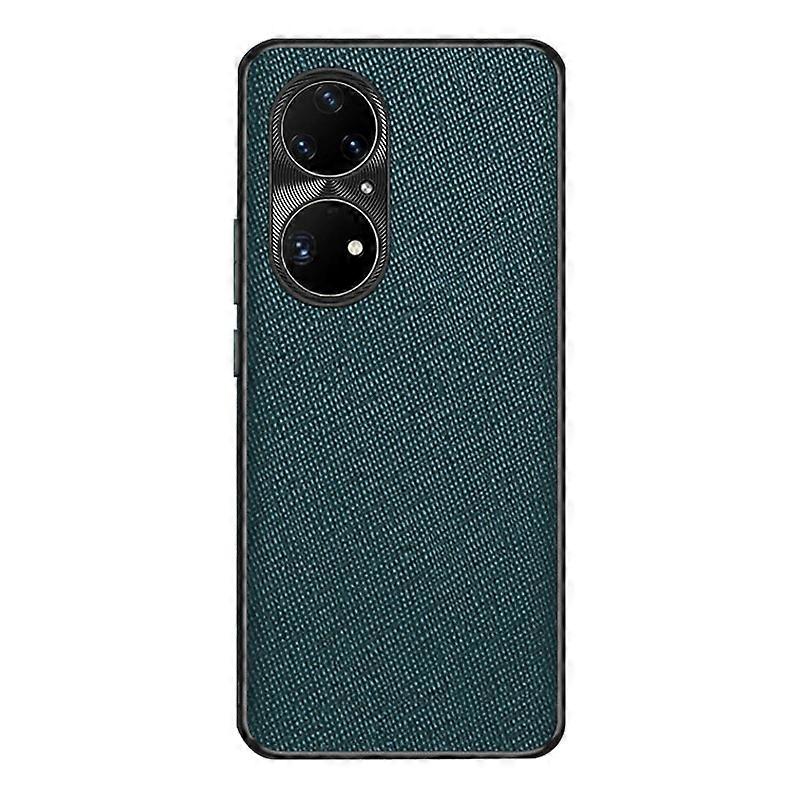 Cross Texture PU Phone Case For Huawei P50 Pro