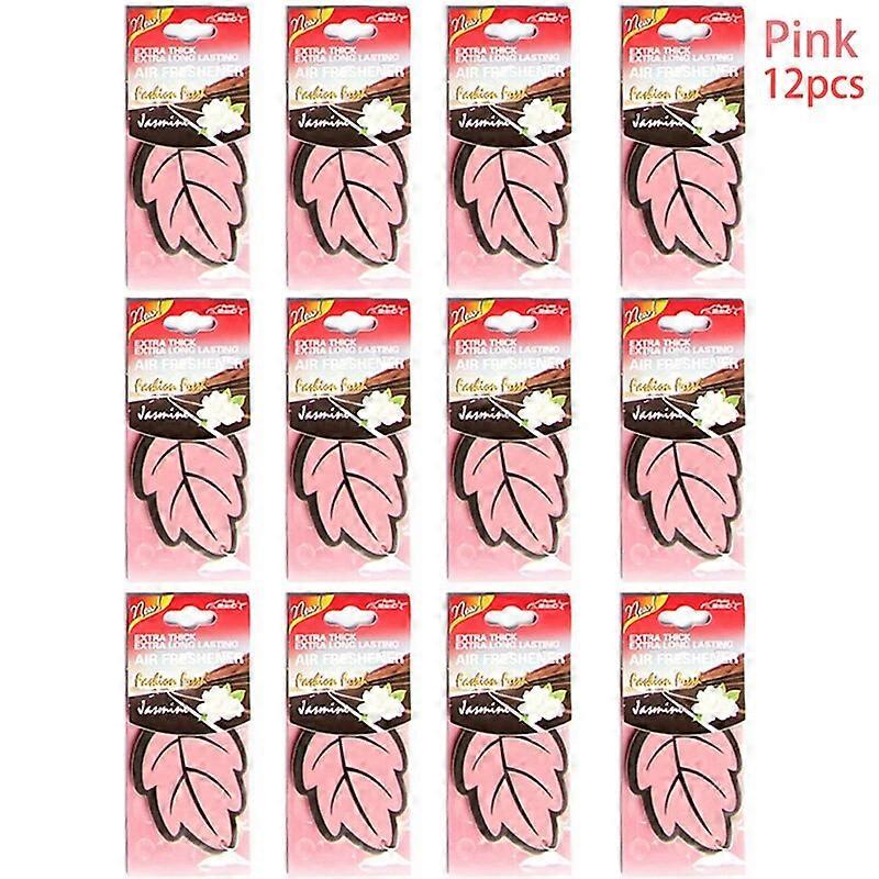 12pcs/lot Paper Hanging Car Freshener Vanilla fragrance Leaf Shape Air Freshener Colorful color and fragrance and more pick