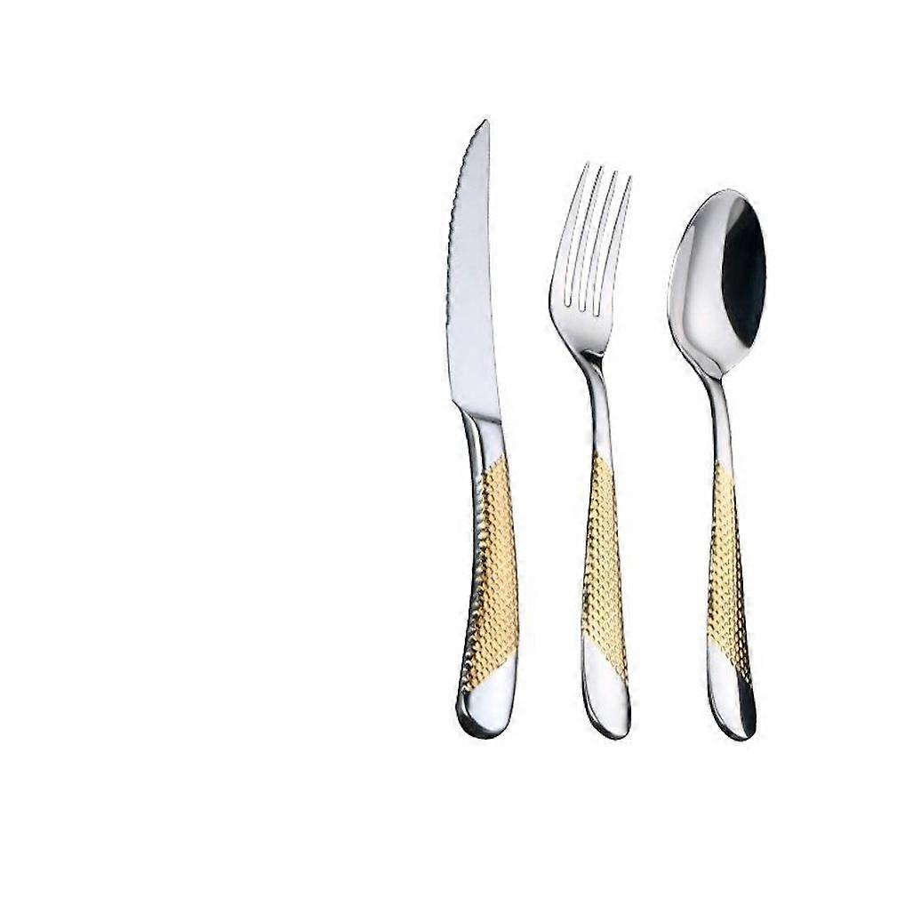 3pcs Cutlery Set Tableware Flatware Fork Knife Spoon Stainless Steel