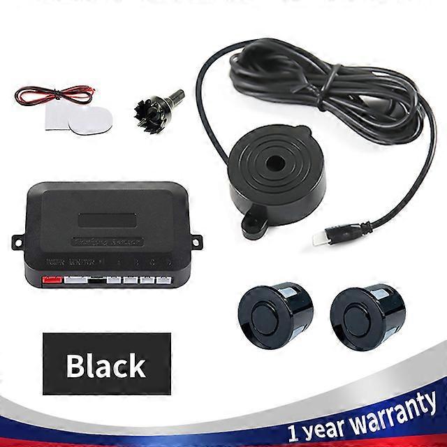Car Parking Sensor Kit 2 Sensors 22mm LED Screen Reverse Radar Sound Alert Indicator System 8 Colors