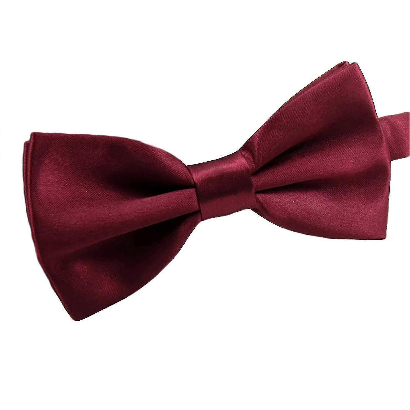 Bow Tie Solid Color Wear Easily Polyester Adjustable Bow Tie Pre Tied For Formal Occasions Qinhai lin