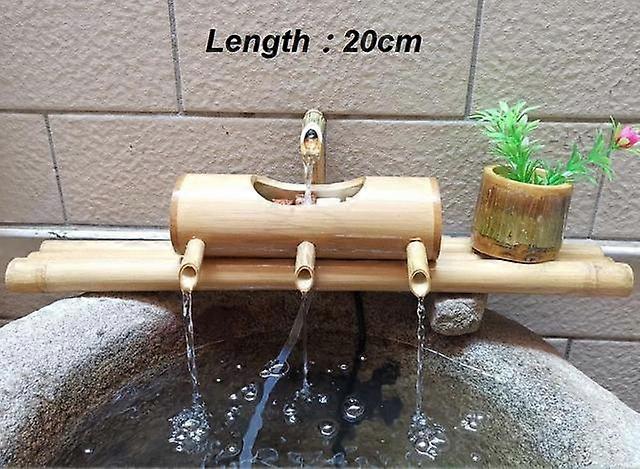 Bamboo Aquarium Water Recycling Feng Shui Decoration Tube Water Fountain Stone Trough Filter Office Desktop FurnishingsIn-