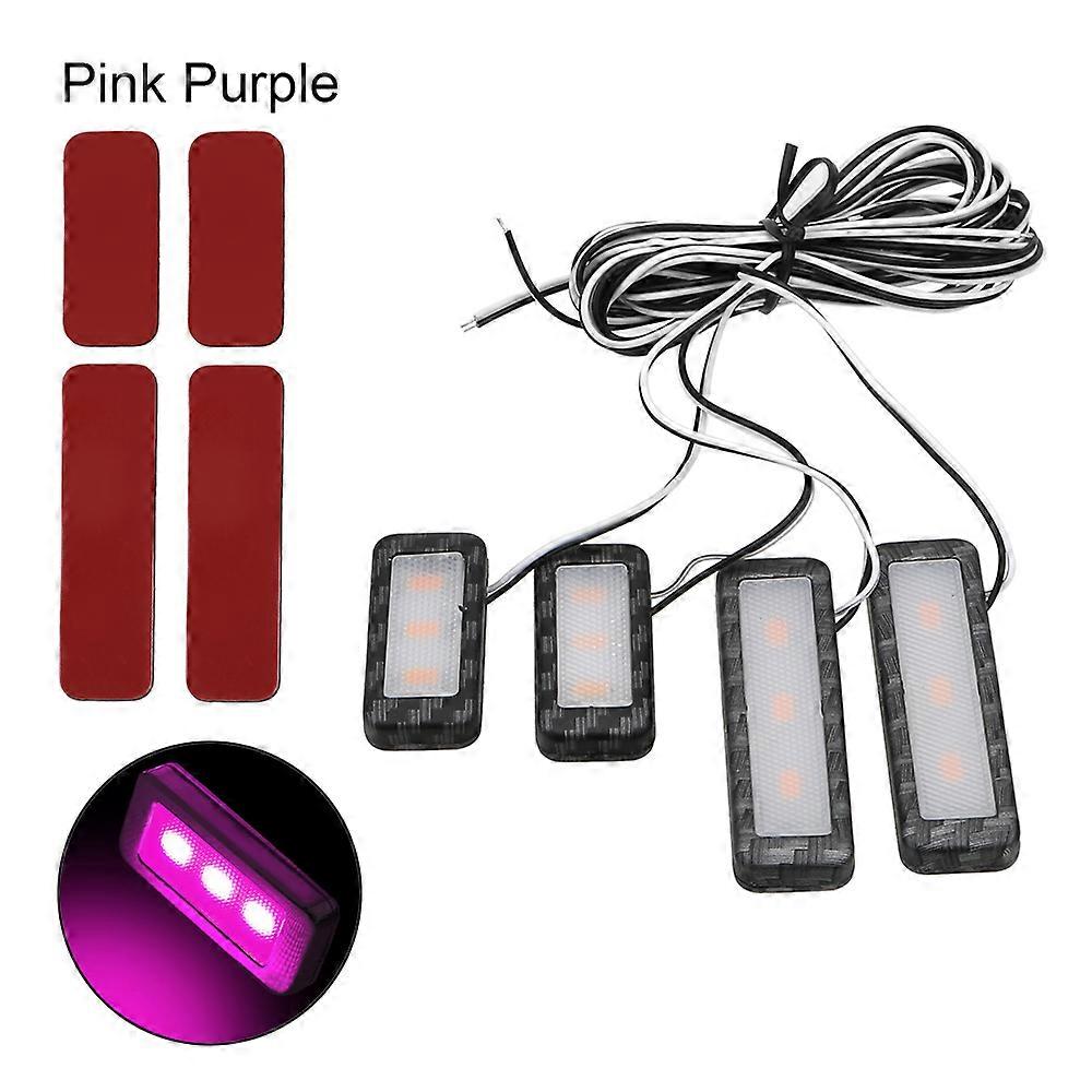 4Pcs Armrest Interior Door Handle Lighting Car Styling LED Car Inner Bowl Light Universal Auto Atmosphere Lamp Decorative Lights
