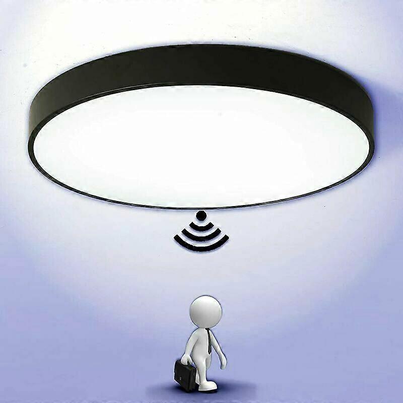 LED Ceiling Light with Motion Sensor Automatic Light Lamp for Outdoor Balcony Garage Entrance Corridor Round Fixture Easy to Install Ceiling Lamp 6000
