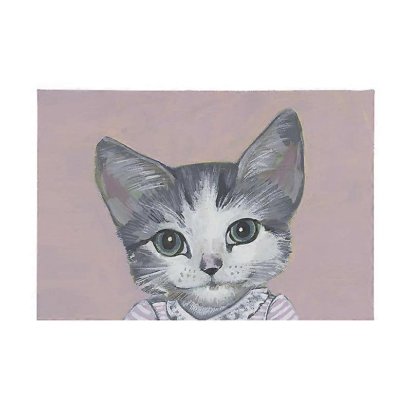 Digital Printing Cat Non-Fading Place Mats, Water and Oil Resistant, Thermal Insulation and High Temperature Resistance, Ink Painting Element 01