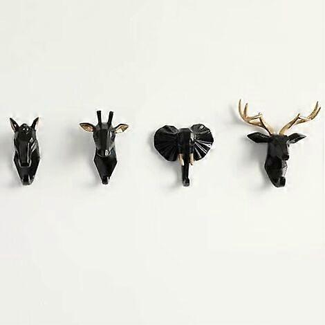 4 Pack Hook Coat Rack Animal Hook Coat Rack Keychain Wall Mount