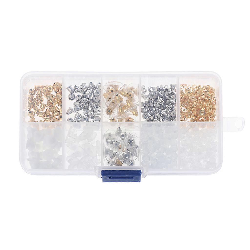 1 Suit Earring Studs Backs Stopper Scrolls Ear Findings Diy Blocked Caps