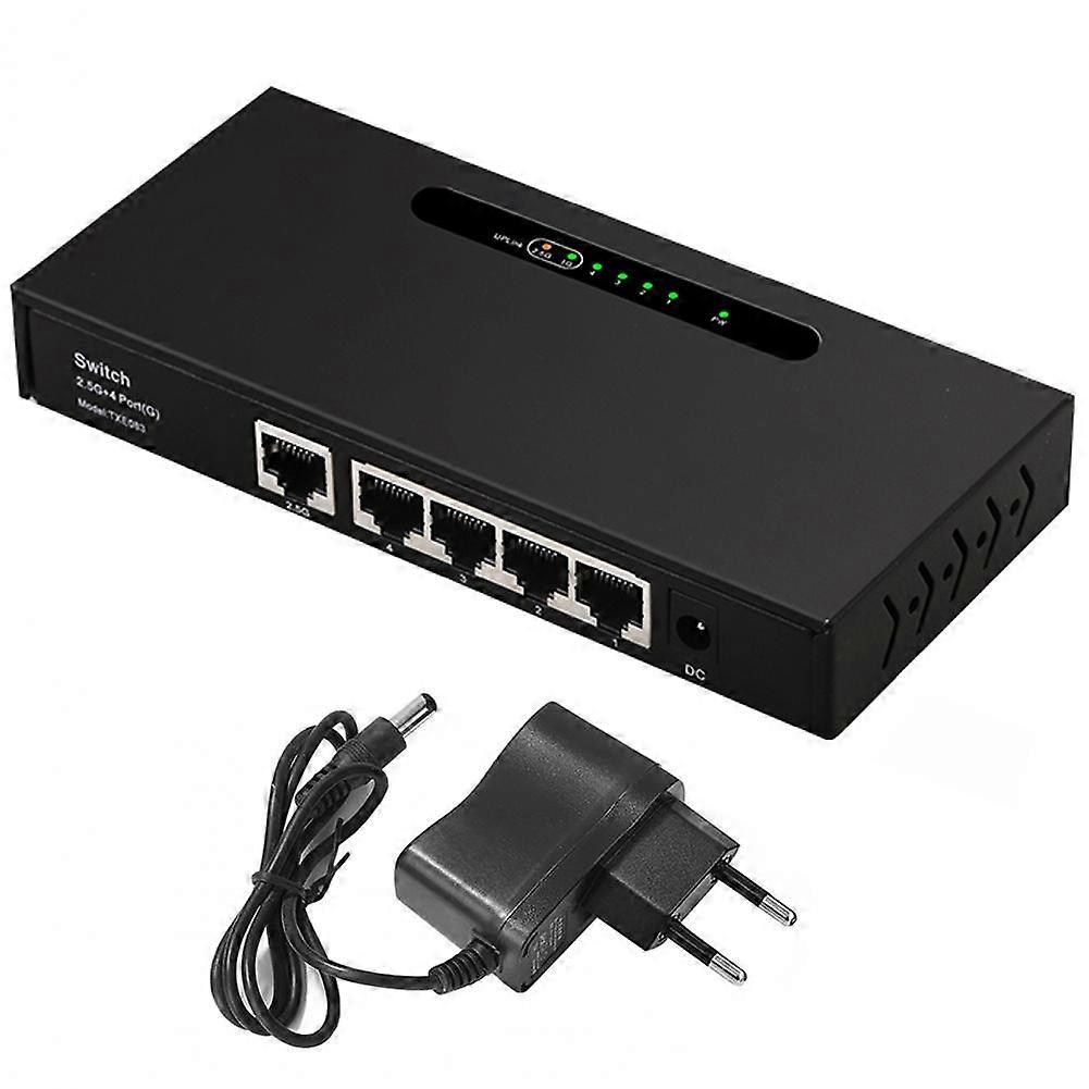 Single-port 2.5G+4-port Gigabit Ethernet Switch Splitter 10/100/1000Mbps