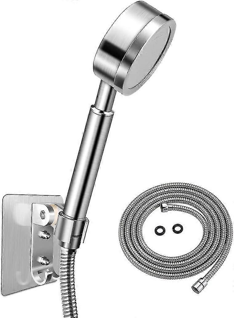 High Pressure Shower Head With 1.5m Hose And Bracket, 304 Stainless Steel Water Saving Shower Head Easy Installation And Cleaning