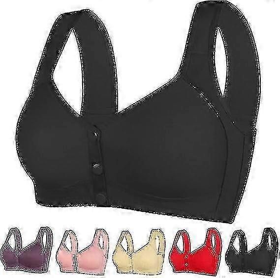 Bra Front Closure, Women's Bra, Front Snaps Button Bras No Underwire Push Up High Support Sports Push Up Bra