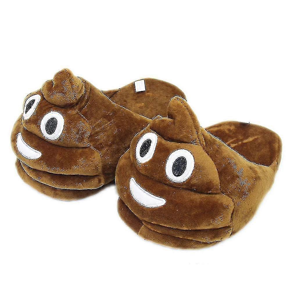 Emojy Funny Qq Expression Stool Plush Slippers Warm Shoes