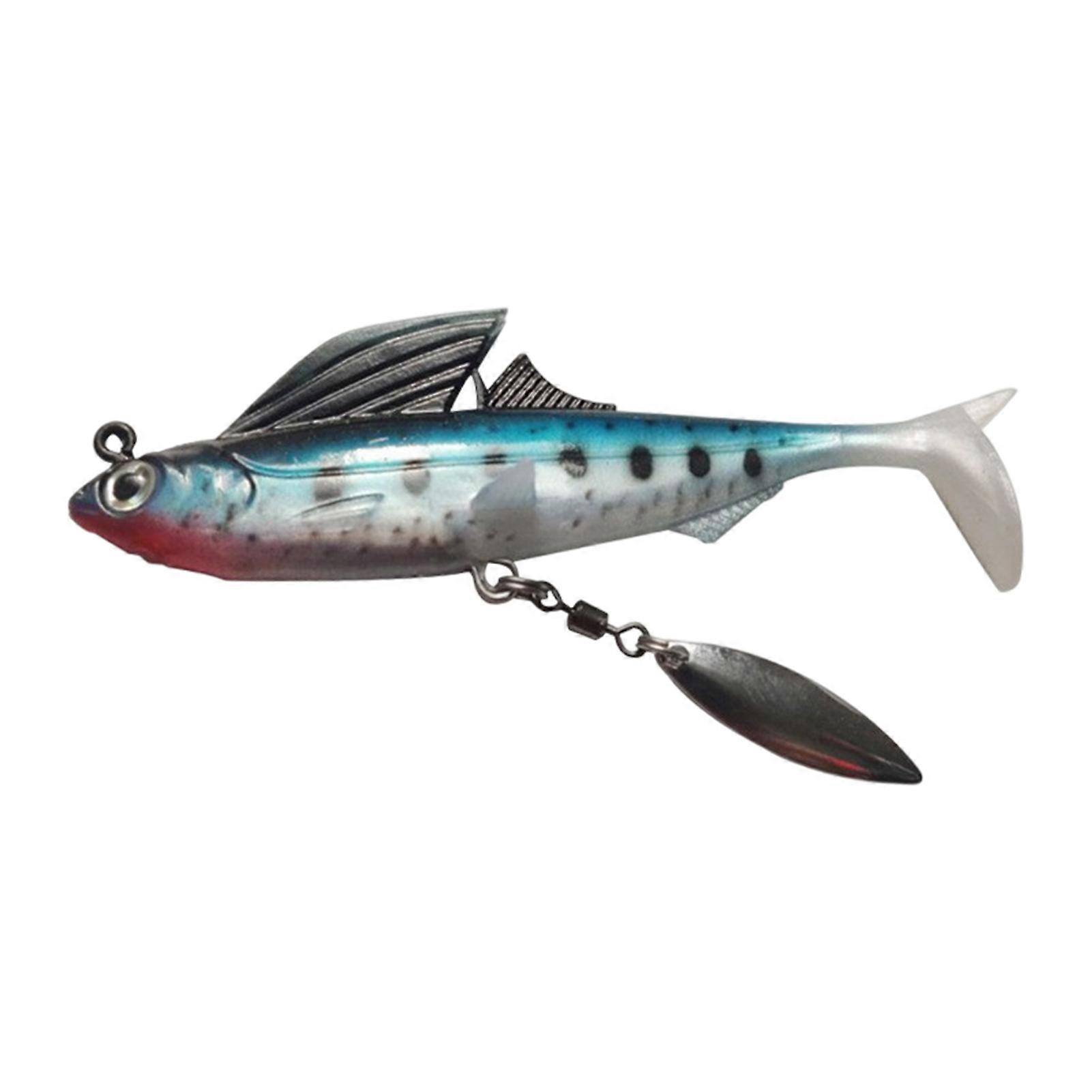 Kaesi 8.5cm/12.7g Bionic Bait 3D Simulated Fisheye Sharp Hook Realistic Soft Lure with Sequins for Outdoor Fishing