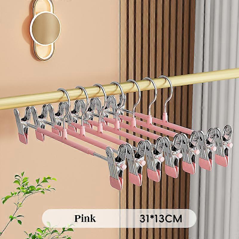Pants Hangers with Clips for Women 10 Pack,Non-Slip Trousers, Jeans Clothes