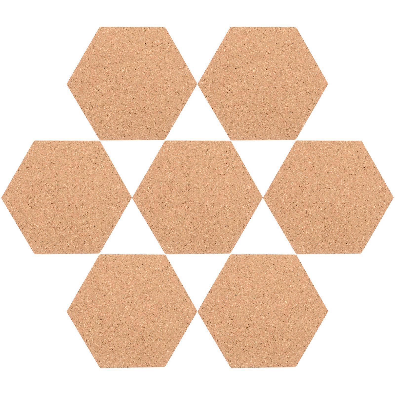 1 Set Hexagon Cork Board Household Cork Board Hexagon Picture Board Wall Messages Board