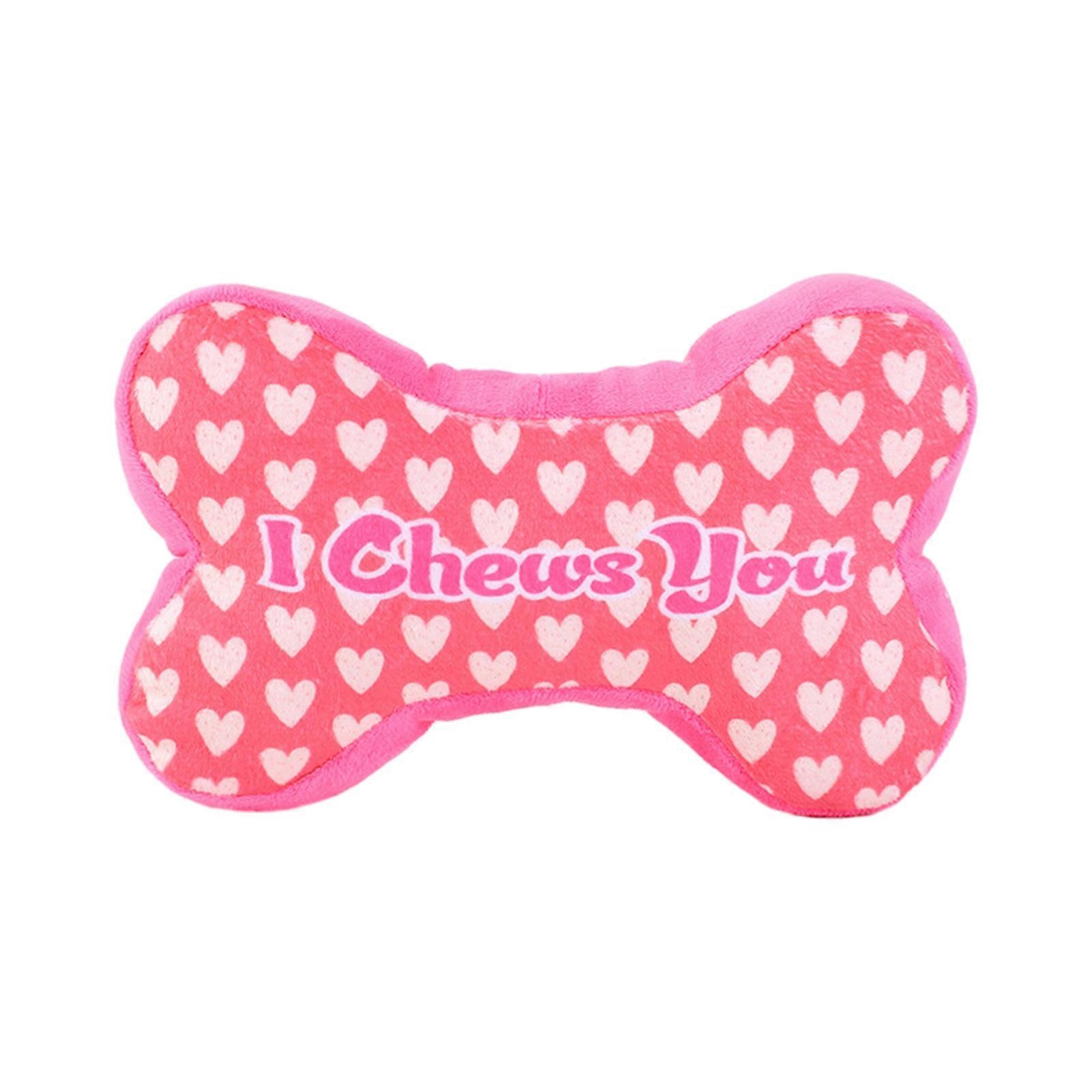 Dog Plush Toy with Squeaky Device Extra Soft Bright Color Bone-Shaped Pet Sound Toy Decoration Pet Supplies Mengxi