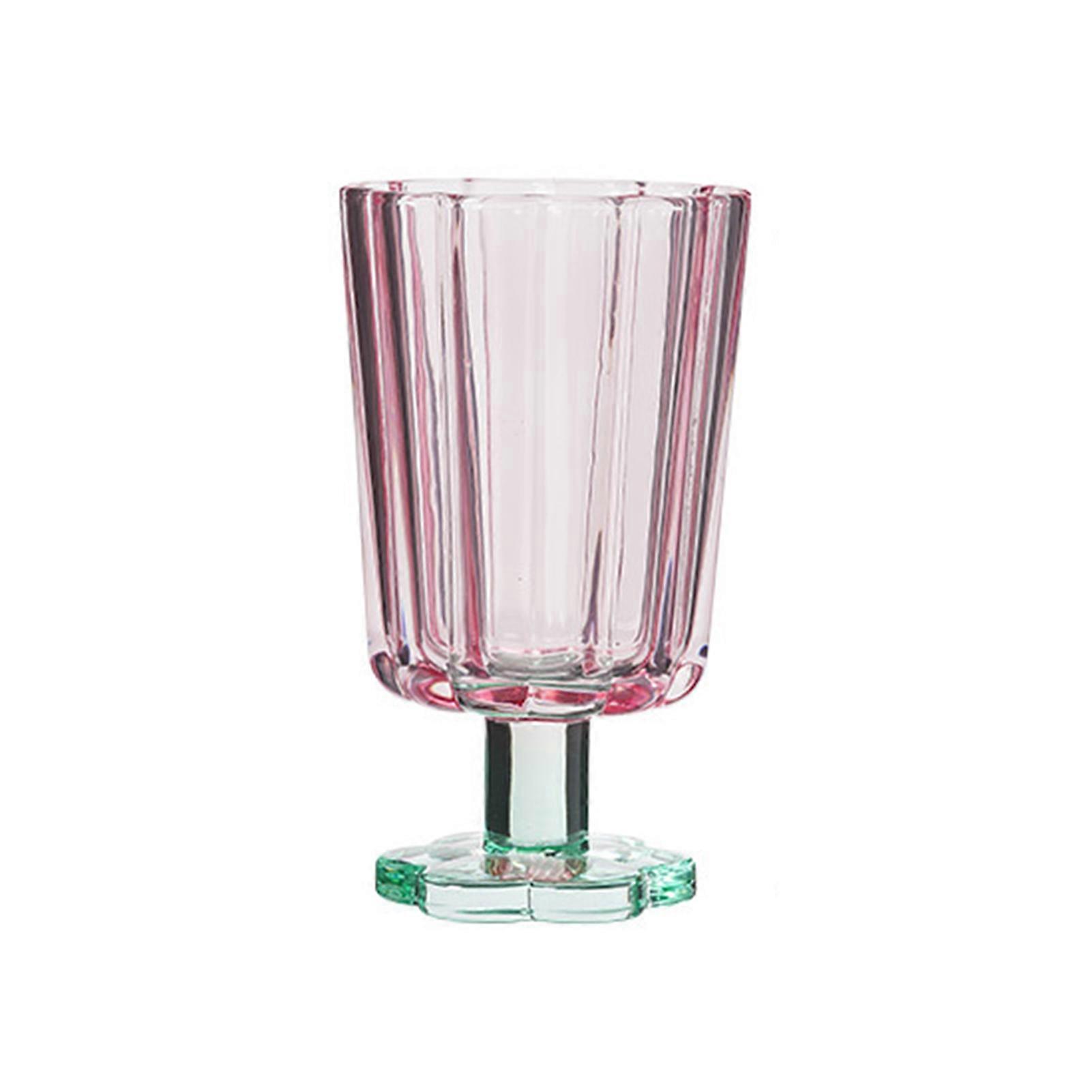 260ml Drinking Cup Transparent Matte Comfortable Grip Stable Reusable Petal Shape Juice Cup Home Supply Jikaixiang