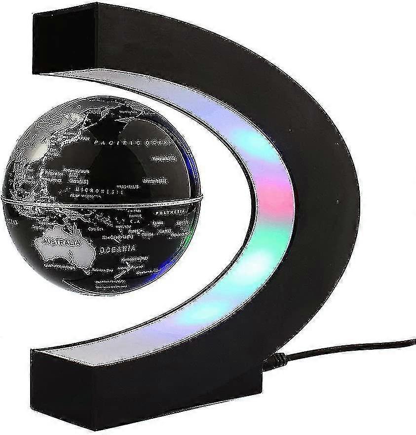 Floating Globe With Led Light C Shape Magnetic Floating Globe World Map Decoration