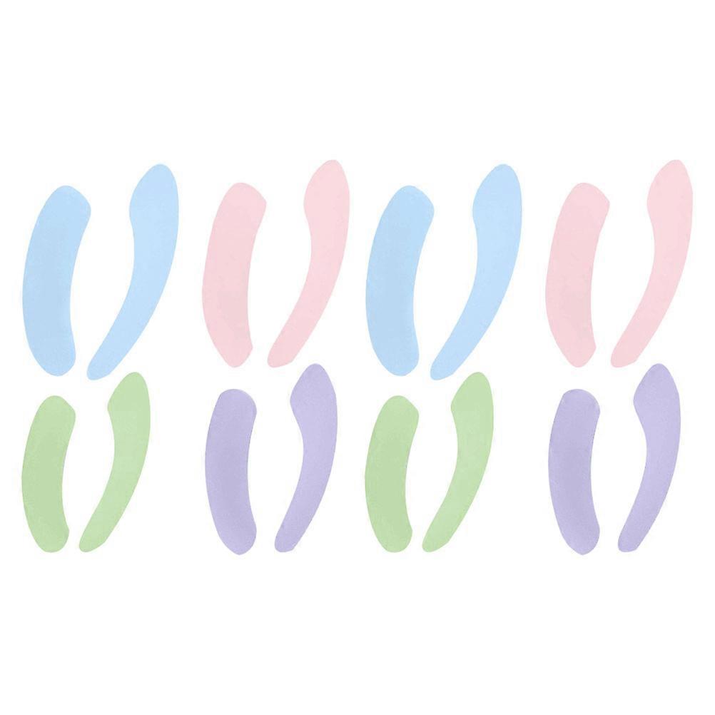 8 Pairs of Toilet Seat Cushions Toilet Mats Self-adhesive Pads Random Color