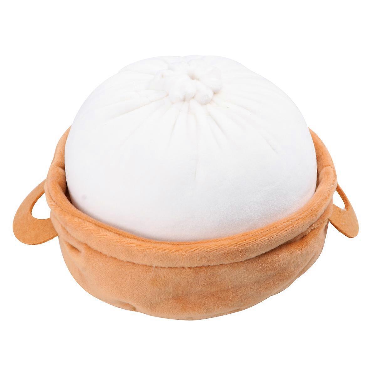 20cm Creative Hug Pillow Simulative Steamed Bun Pillow Three Dimensional Plush Toy for Home Office