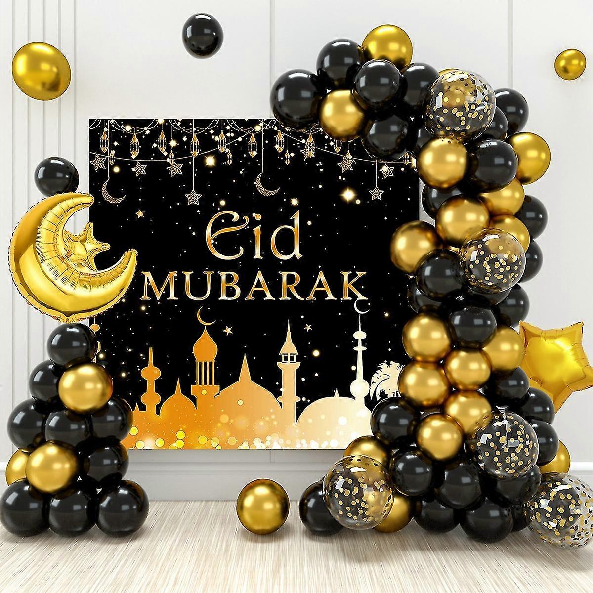 Eid Mubarak ballonnen roségoud - 6 stuks