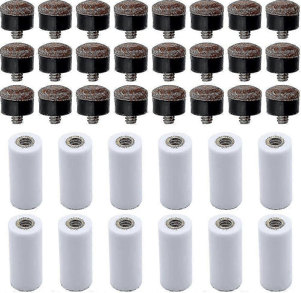 36 Pcs Billiard Cues Tips Replacement Hard Billiard Cue Tips Pool Cue Tips Screw