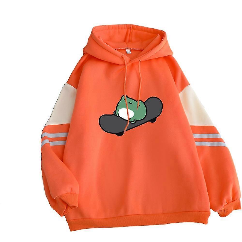 Felpa autunno e inverno Skateboard Rana Felpa con cappuccio Uomini e donne imbottiti con cappuccio