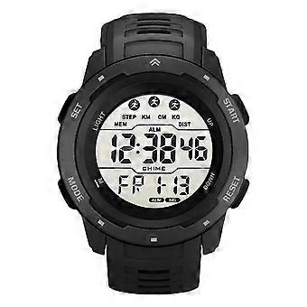 2024Digital Sports Watch Multifunctional Waterproof Luminous Timing Mens Sport Running Watch for Outdoor Black