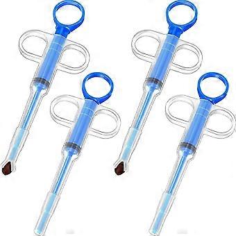 4 Pieces Cat Pill Shooter Pill Dispenser Dog Syringe Reusable Pet Medicine Feeder For Small Animals