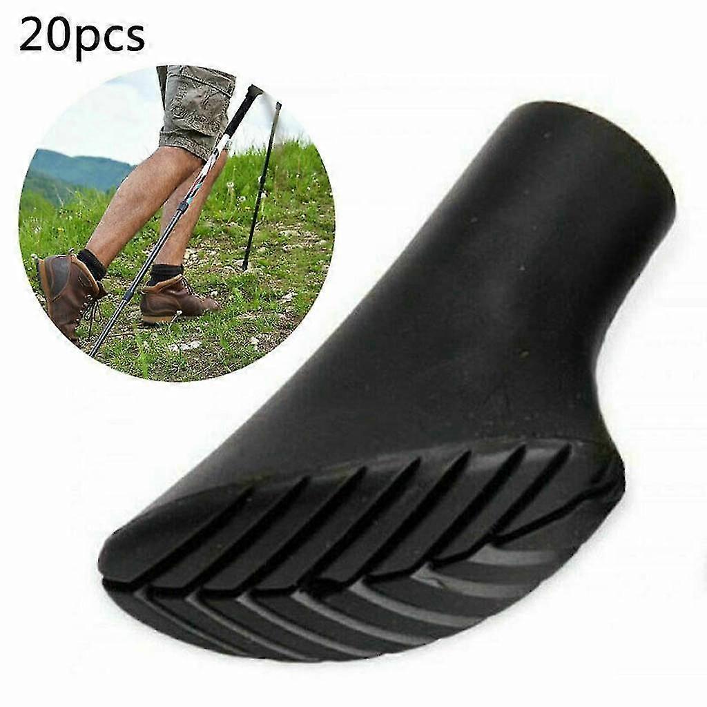 20 Pieces/10 Pairs Of Nordic Walking Pads Asphalt Rubber Buffers X-4gt For All Common Nordic Walking Sticks, Hiking Sticks