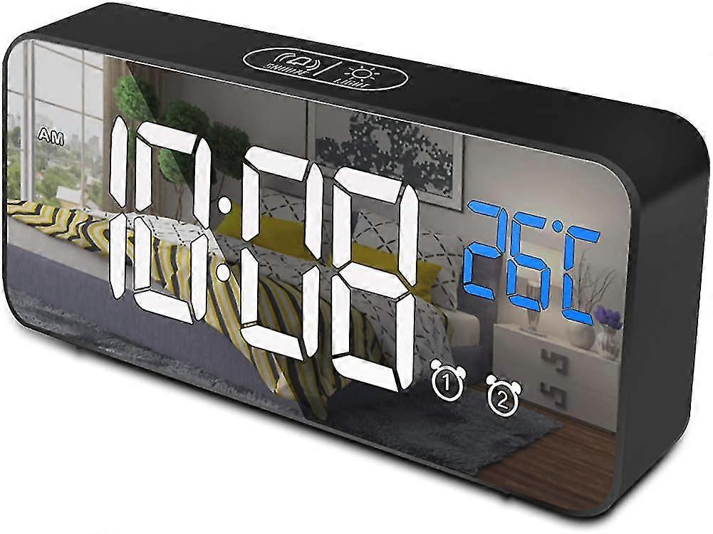 Digital Alarm Clock, Led Digital Alarm Clock Voice Control Function 13 Alarm