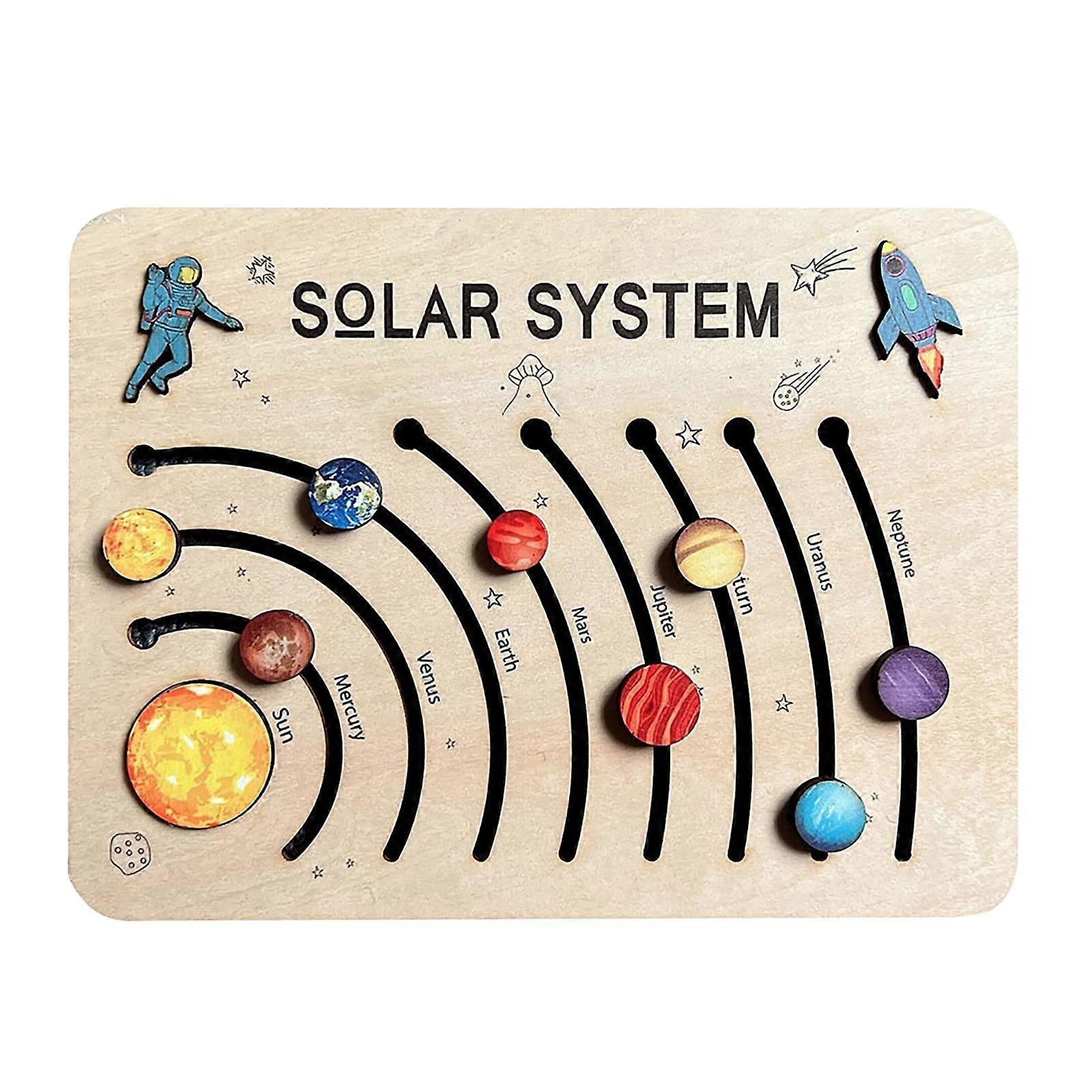 Solar System Planets Wooden Puzzle Personalized Technology Tabletop Educational Early Intelligence Training Game