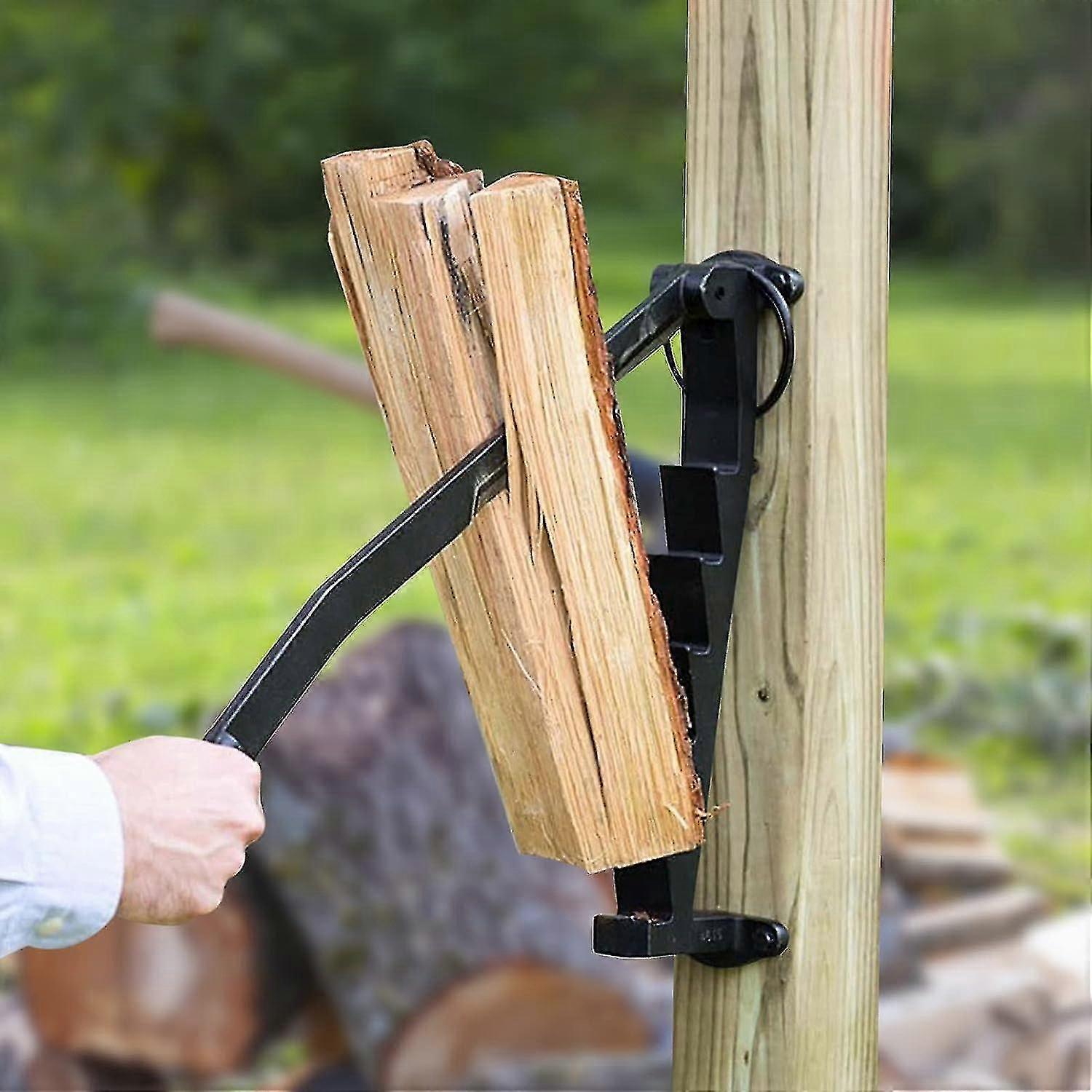 Fendeuse à Bois Murale Manuelle - Fendeur De Bûches Portable En Acier Pour Camping Et Chauffage
