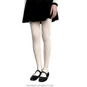 Hollowed Plaids Pattern Designs Tights Cotton Slimming Pantyhose Opaque Stockings Hosiery for Fashion Forward Women  soot