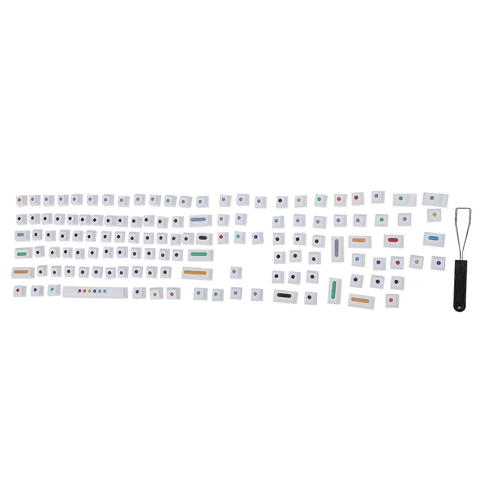 Dot Keycap Dye Sublimation Mechanical Keyboard Compatible with 61/64/68/87/96/104/108