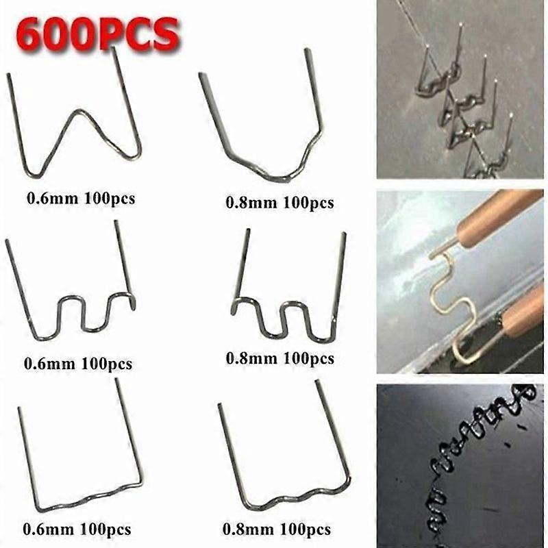 600pcs סיכות נירוסטה חתוכות מראש 08mm06mm סיכות חמות עבור מהדק פלסטיק