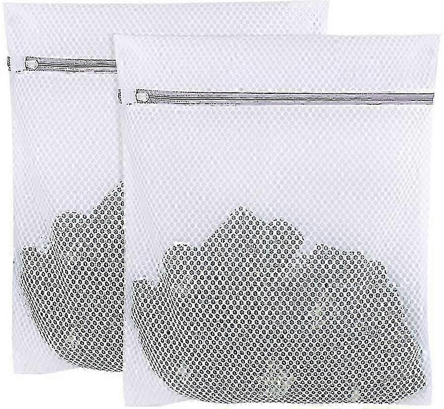 Extra Large Mesh Laundry Bag, Zippered Polyester Laundry Wash Bag