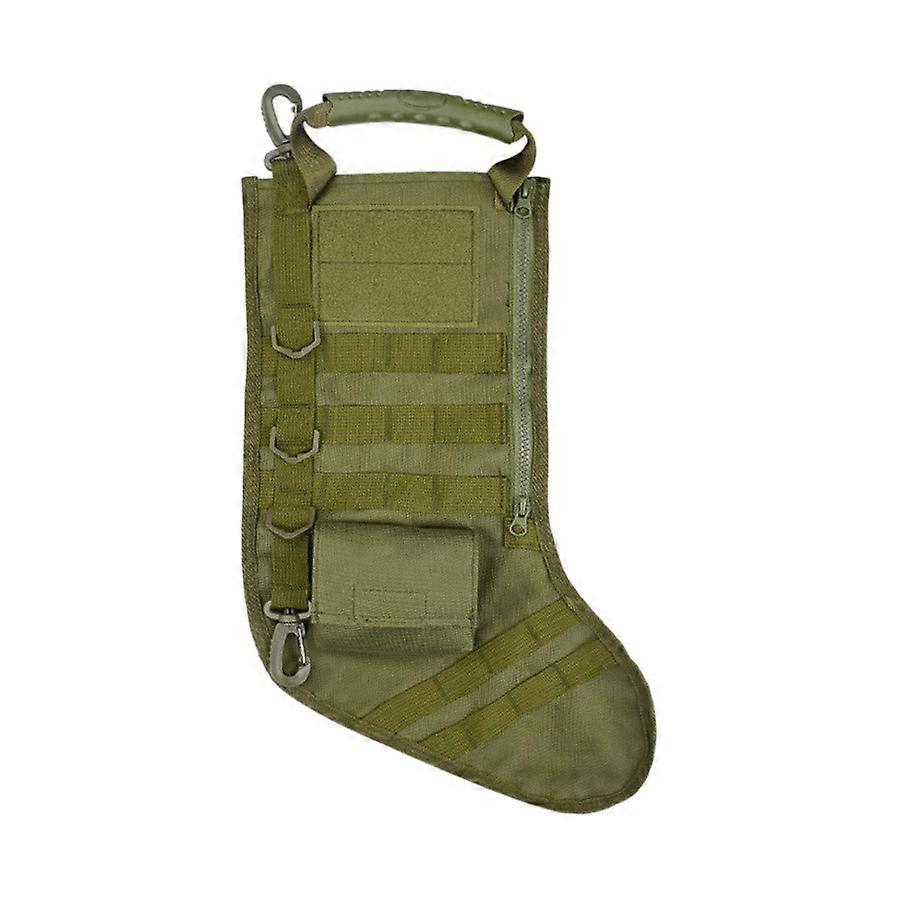 Green Tactical Molle Christmas Stocking with Lots of Storage Space