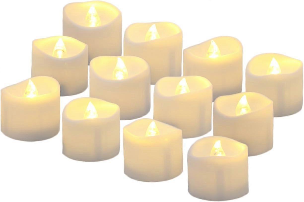 Warm White Flickering Tea Lights Timer