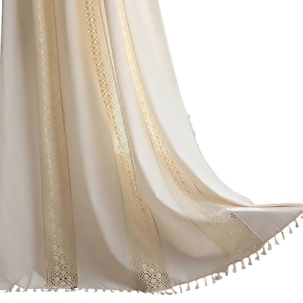 Boho Chic Linen Textured Semi-Blackout Curtains