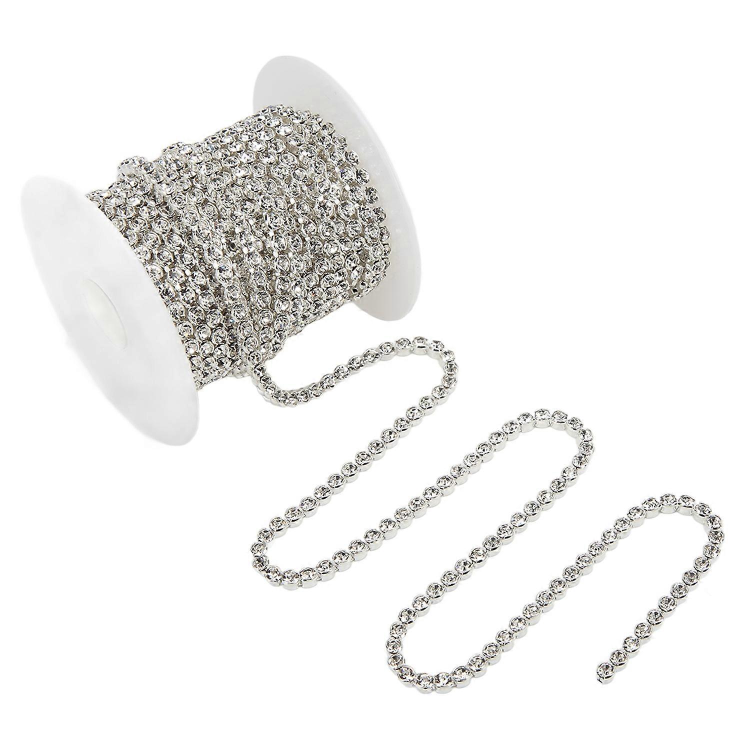 Rhinestone Trim 10yd Oxidation Resistant Glossy Surface Sturdy Durable Exquisite Design Widely Used