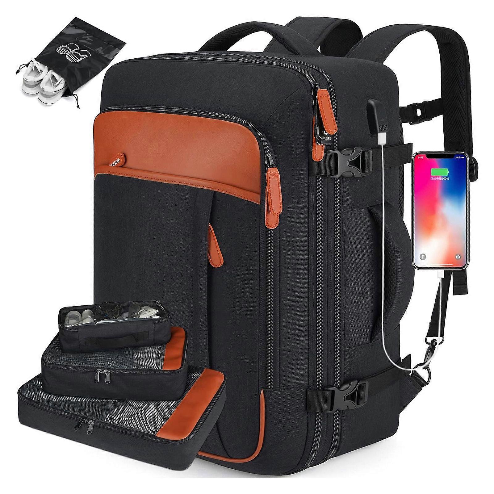 Black Travel Bag with  and Vacuum Pack