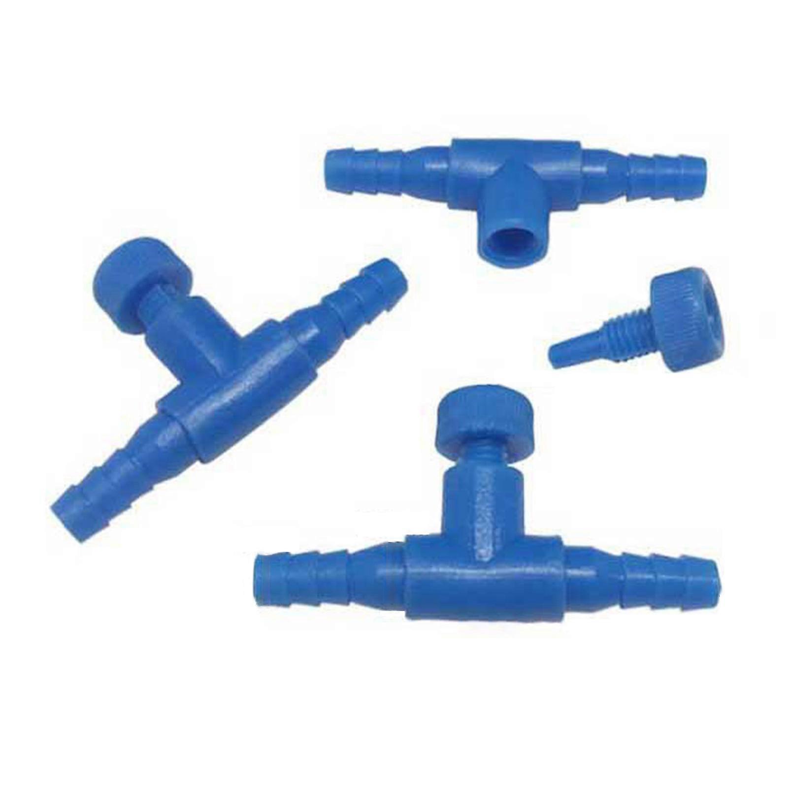 MroMax Aquarium 2-Way Air Line Plastic Regulator Connector For 4mm Tubing - Blue (5 Pack) - View #6