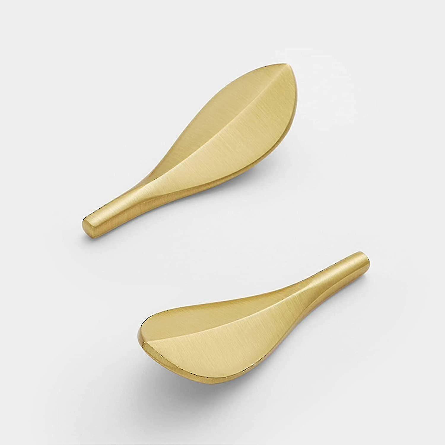 Leaf Shaped Pieces Brass Cabinet Knob Kitchen Drawer Knobs