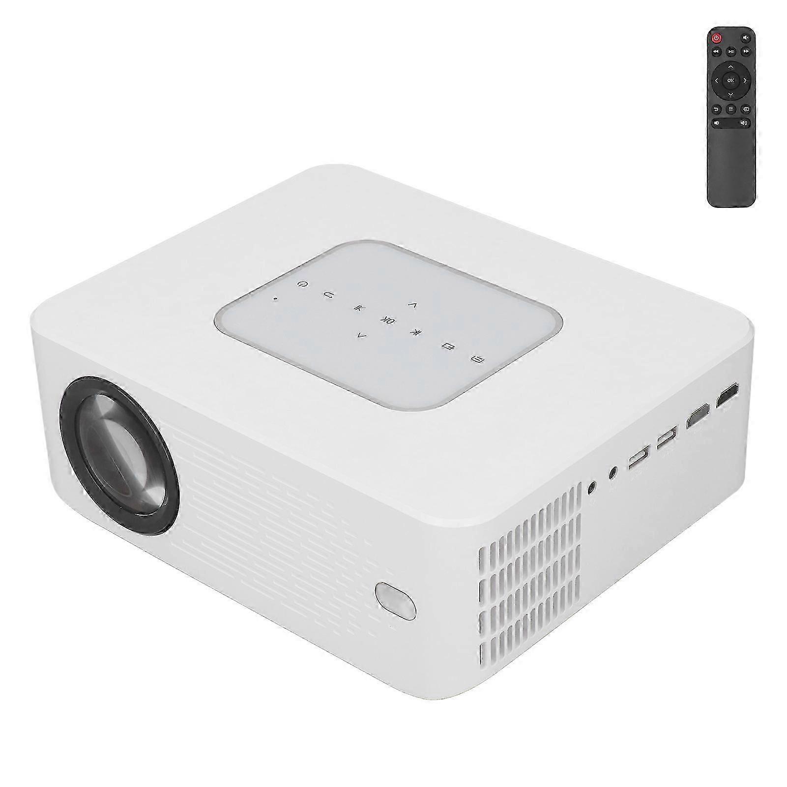 Smart Projector Wifi Connection 6000lux 1080p For Android 9.0 System Movie Projector For Outdoor Indoor 100 To 240v Uk Plug